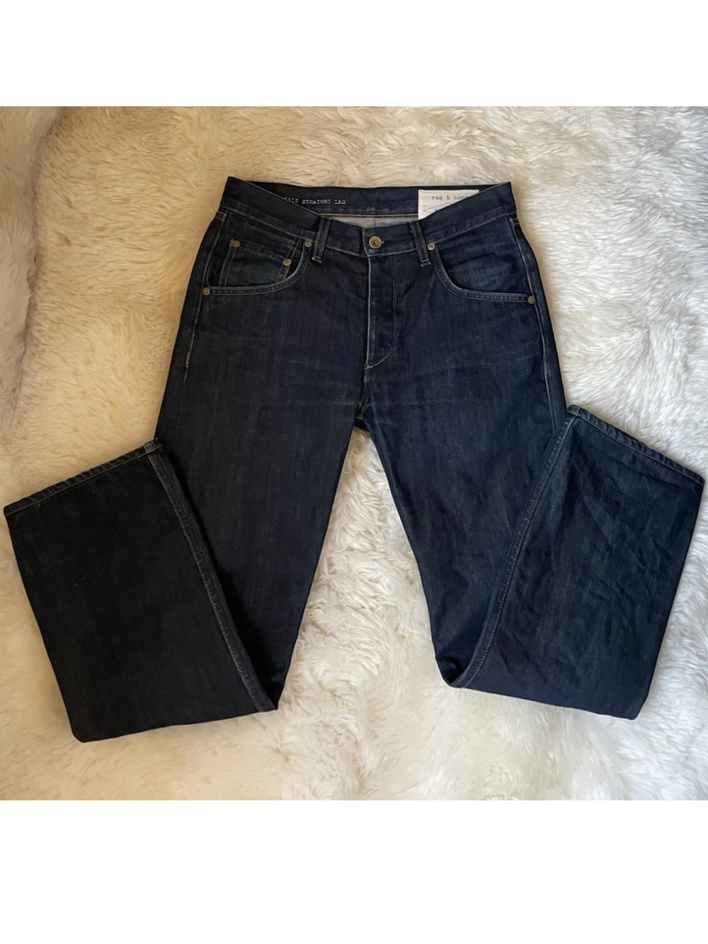 Vintage | rare Rag & Bone 11x blue slevedge straight leg men’s denim / jeans